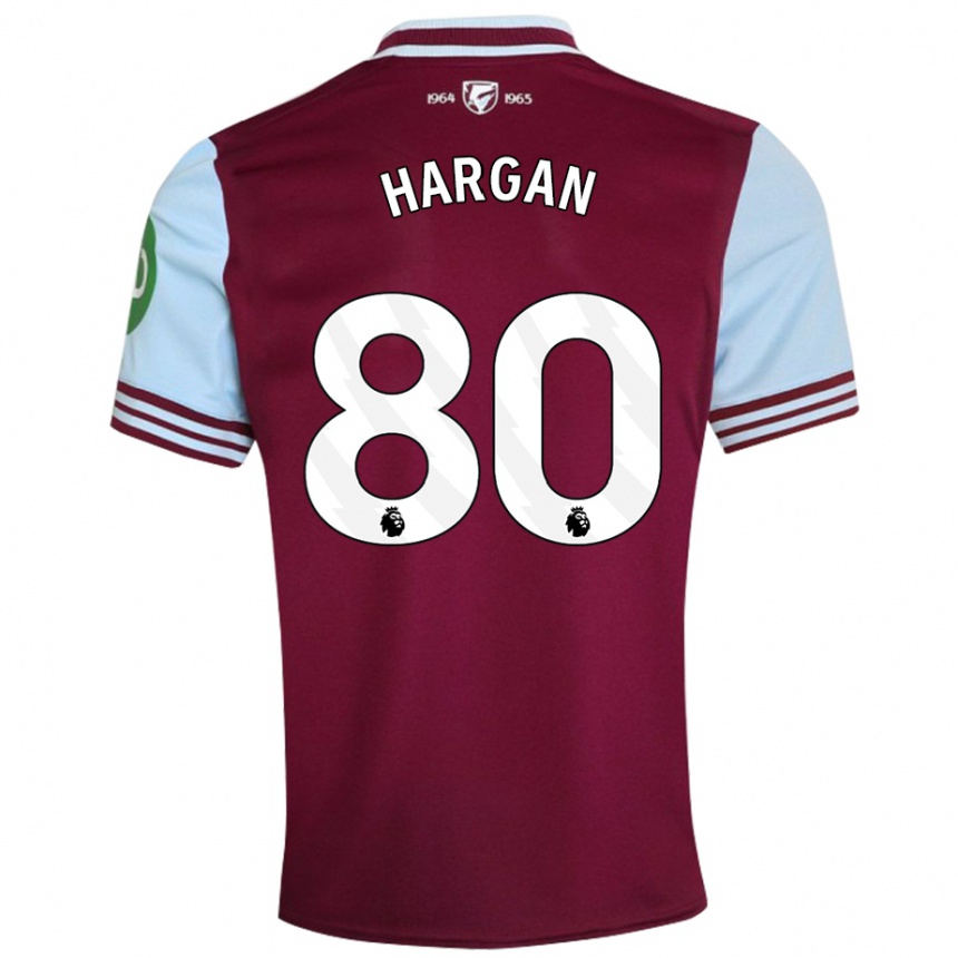 Homme Football Maillot Riley Hargan #80 Rouge Foncé Tenues Domicile 2024/25