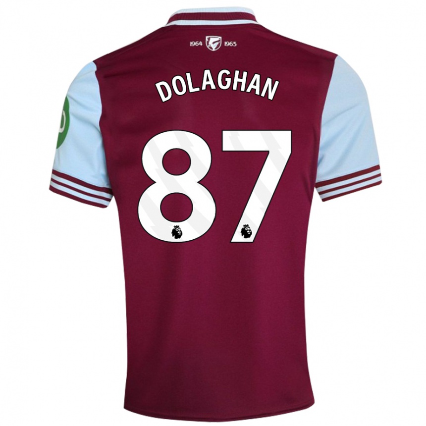 Homme Football Maillot Brad Dolaghan #87 Rouge Foncé Tenues Domicile 2024/25