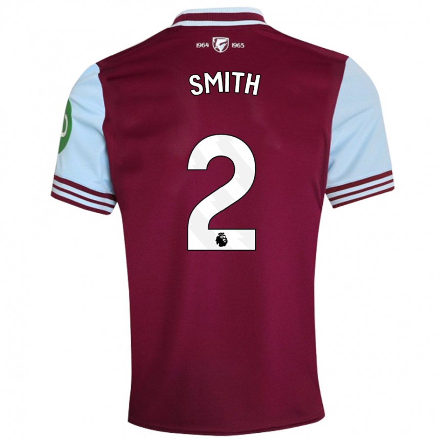 Homme Football Maillot Kirsty Smith #2 Rouge Foncé Tenues Domicile 2024/25