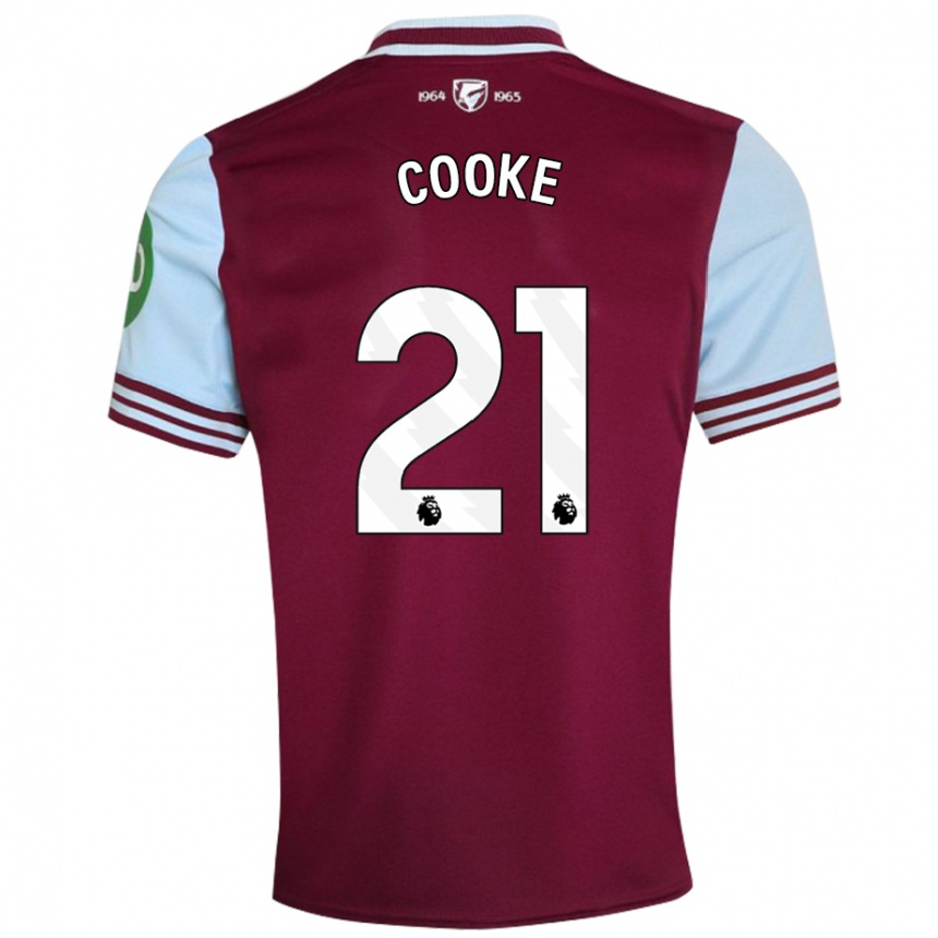 Homme Football Maillot Shannon Cooke #21 Rouge Foncé Tenues Domicile 2024/25