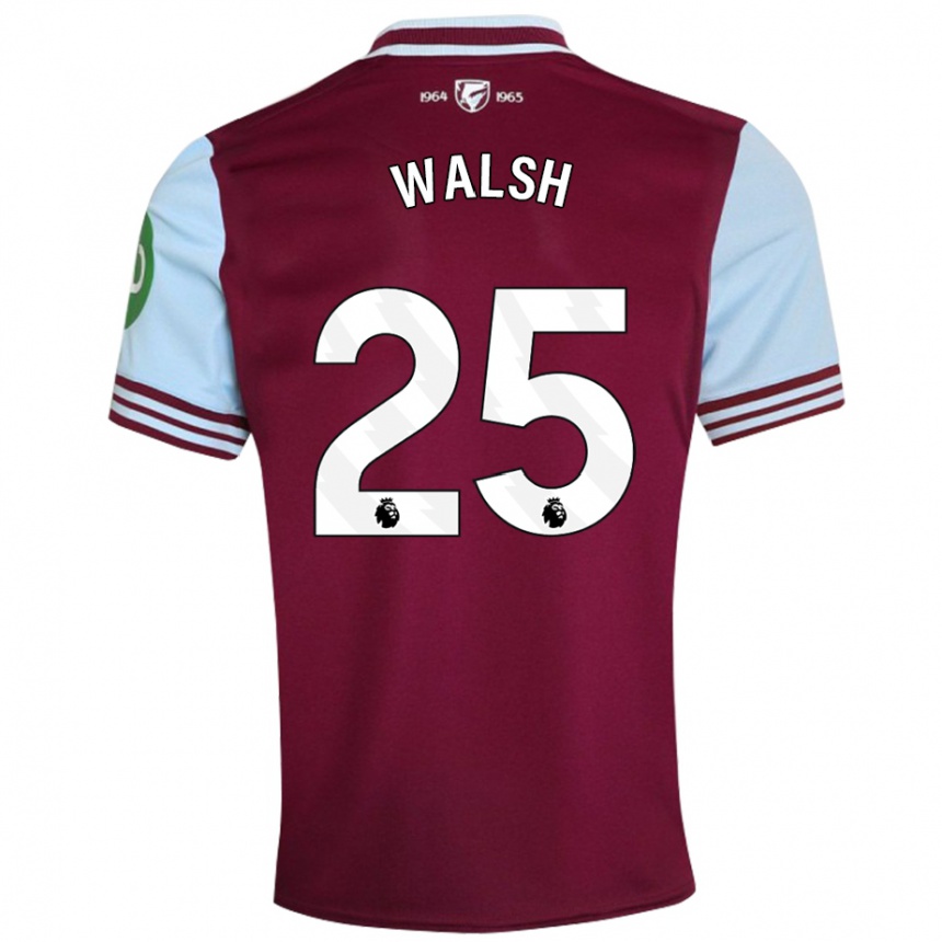 Homme Football Maillot Megan Walsh #25 Rouge Foncé Tenues Domicile 2024/25