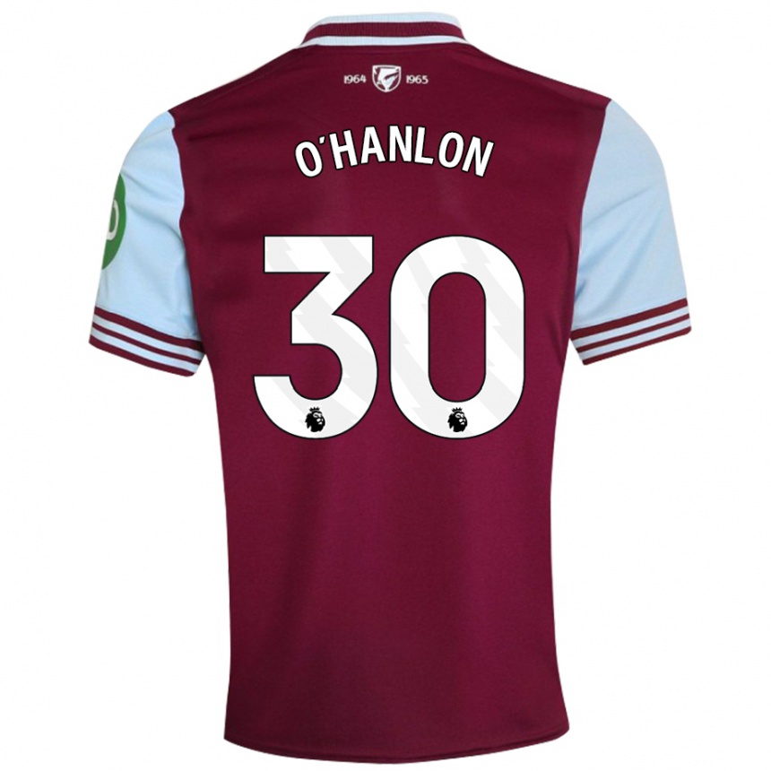 Homme Football Maillot Katie O'hanlon #30 Rouge Foncé Tenues Domicile 2024/25