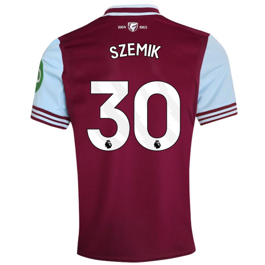 Homme Football Maillot Kinga Szemik #30 Rouge Foncé Tenues Domicile 2024/25