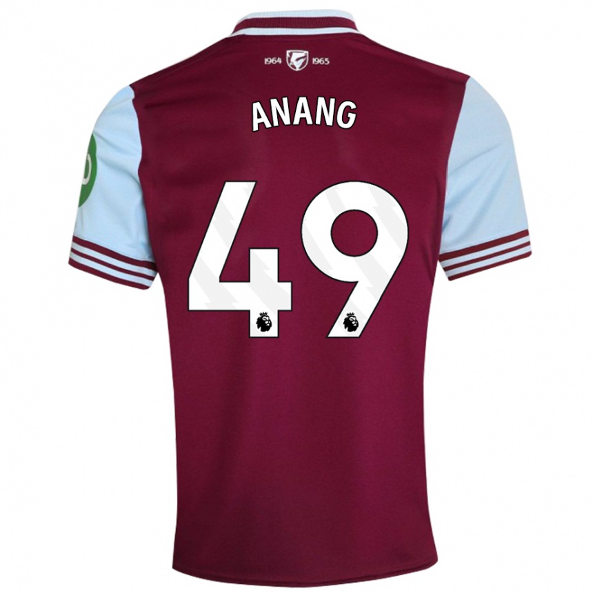 Homme Football Maillot Joseph Anang #49 Rouge Foncé Tenues Domicile 2024/25