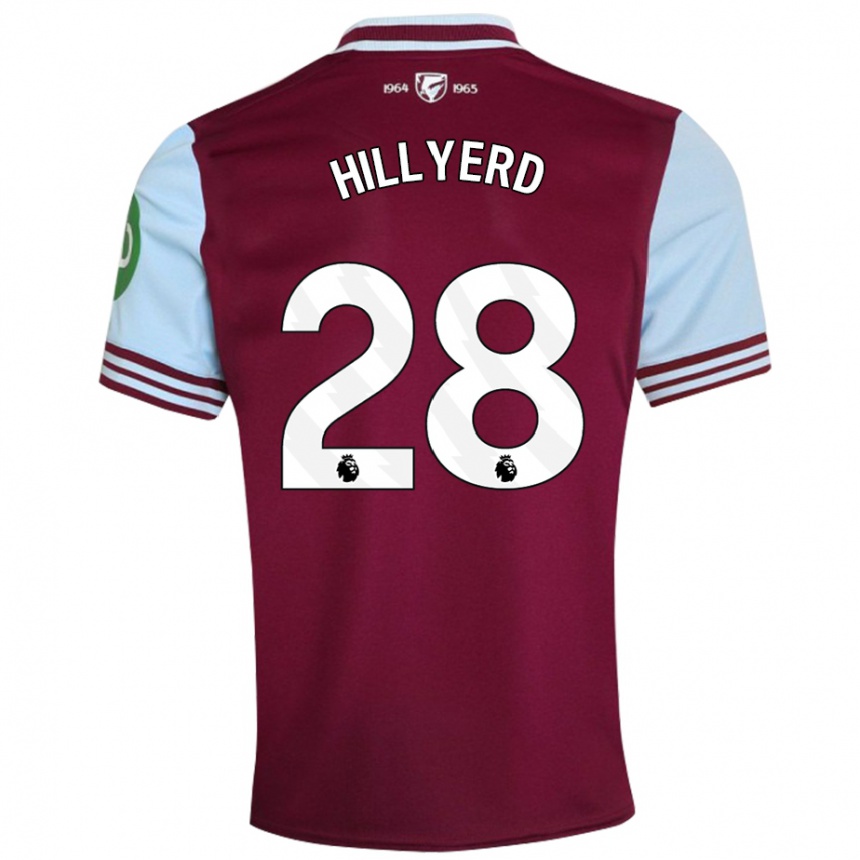 Homme Football Maillot Sophie Hillyerd #28 Rouge Foncé Tenues Domicile 2024/25