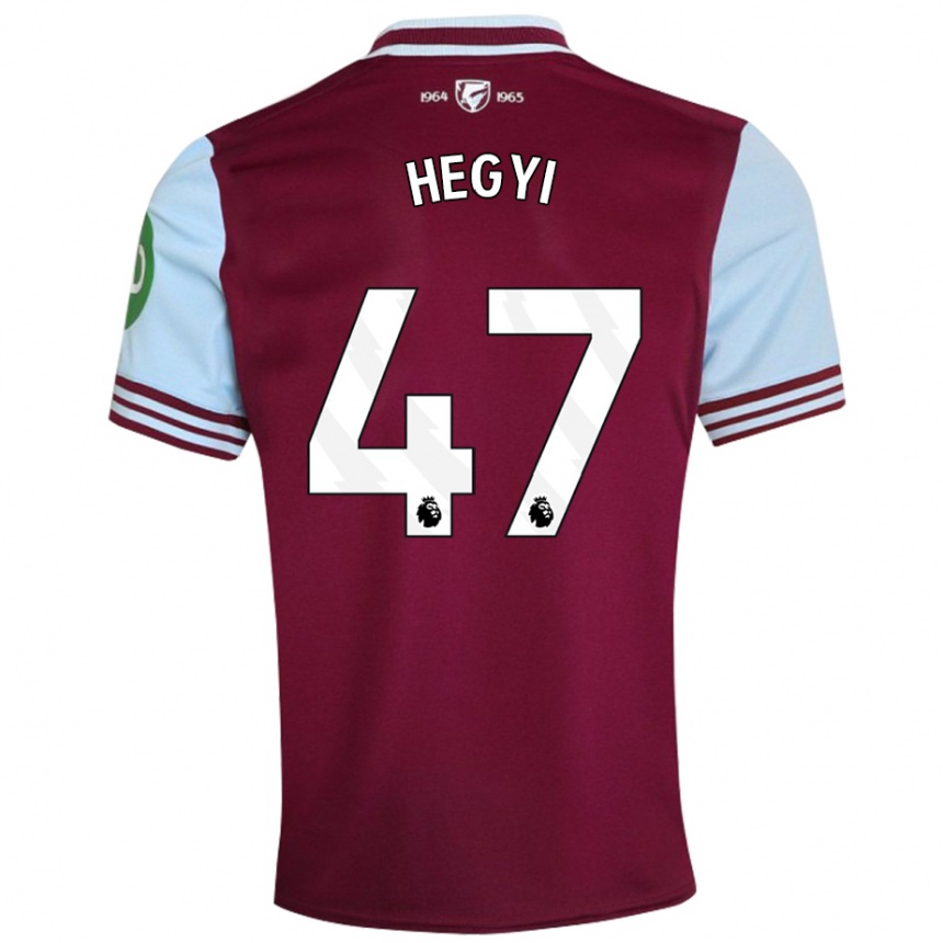 Homme Football Maillot Krisztian Hegyi #47 Rouge Foncé Tenues Domicile 2024/25