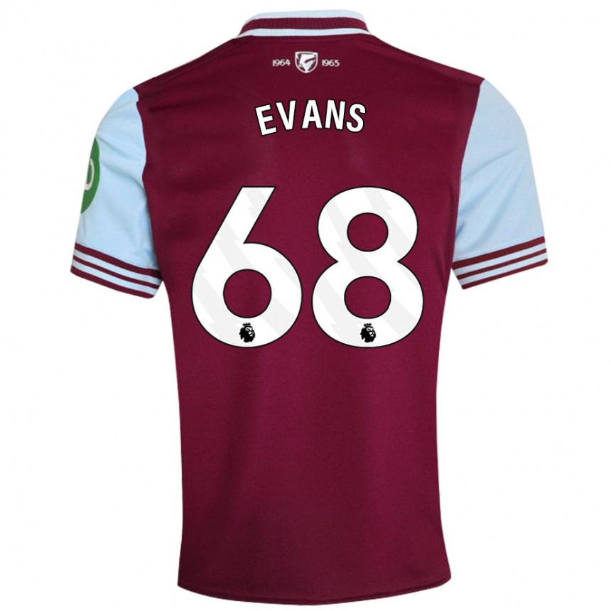 Homme Football Maillot Isaac Evans #68 Rouge Foncé Tenues Domicile 2024/25