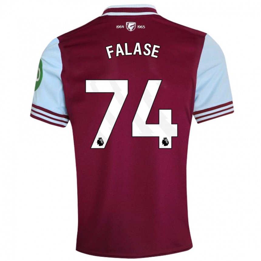 Homme Football Maillot Asher Falase #74 Rouge Foncé Tenues Domicile 2024/25