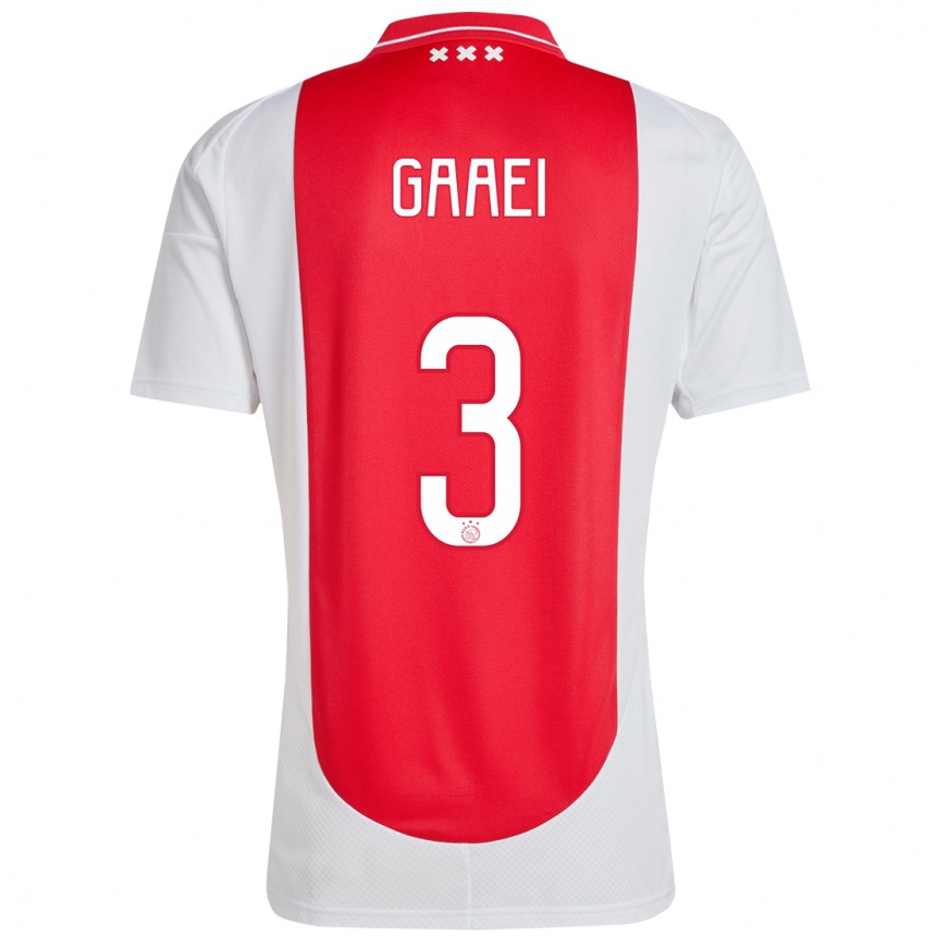 Homme Football Maillot Anton Gaaei #3 Rouge Blanc Tenues Domicile 2024/25