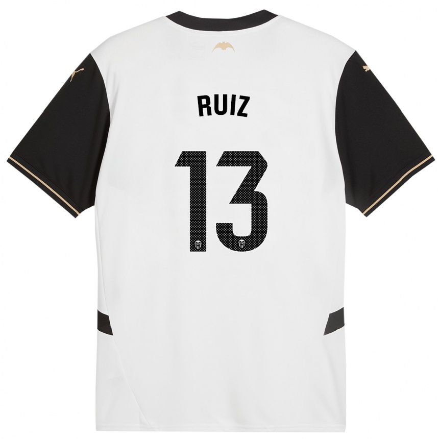 Homme Football Maillot Nil Ruiz #13 Blanc Noir Tenues Domicile 2024/25