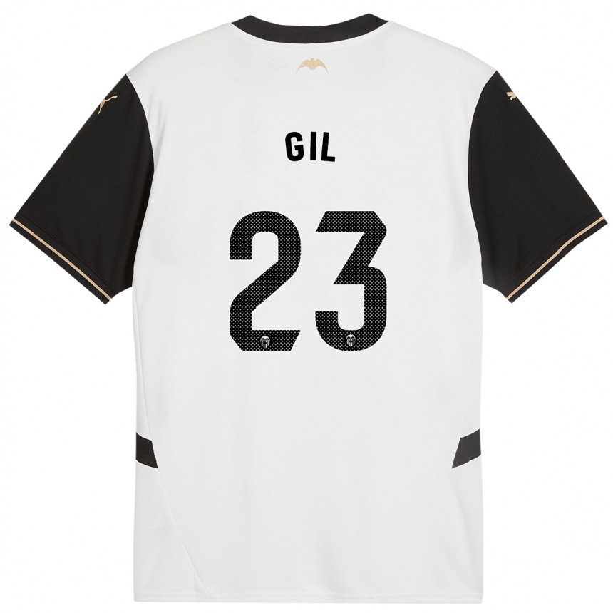 Homme Football Maillot Elena Gil #23 Blanc Noir Tenues Domicile 2024/25