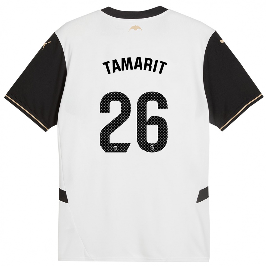 Homme Football Maillot Sara Tamarit #26 Blanc Noir Tenues Domicile 2024/25