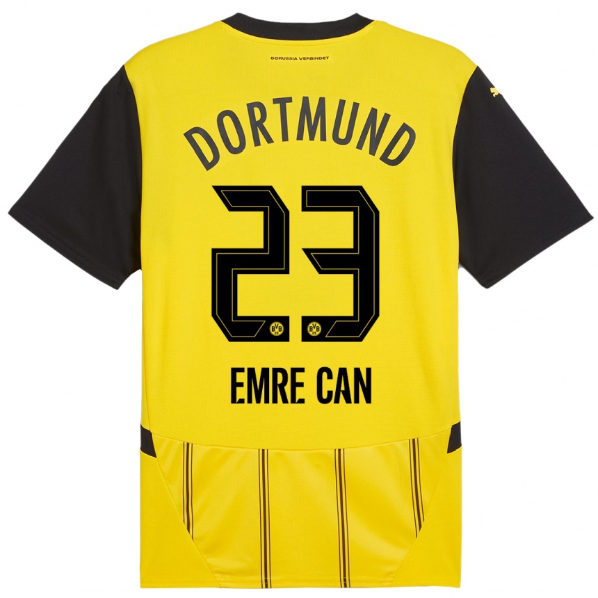 Homme Football Maillot Emre Can #23 Jaune Noir Tenues Domicile 2024/25