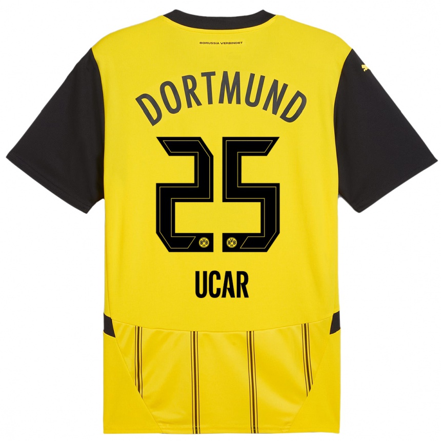 Homme Football Maillot Leys Ucar #25 Jaune Noir Tenues Domicile 2024/25