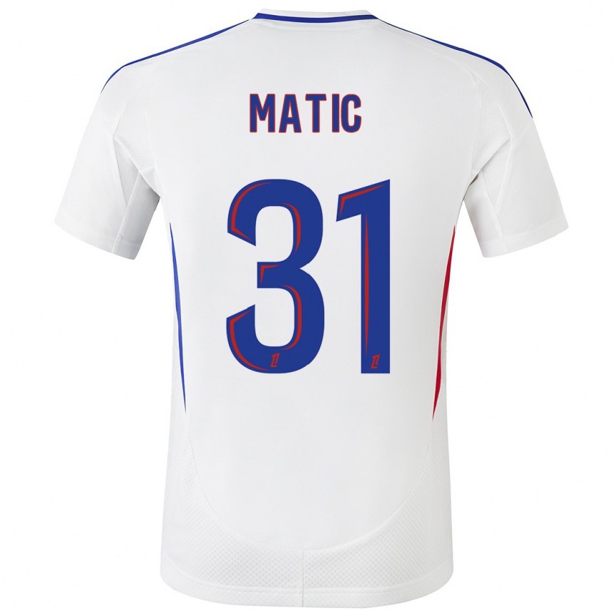 Homme Football Maillot Nemanja Matic #31 Blanc Bleu Tenues Domicile 2024/25