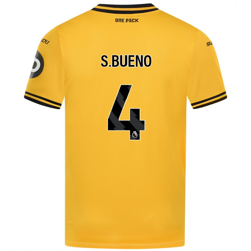 Homme Football Maillot Santiago Bueno #4 Jaune Tenues Domicile 2024/25