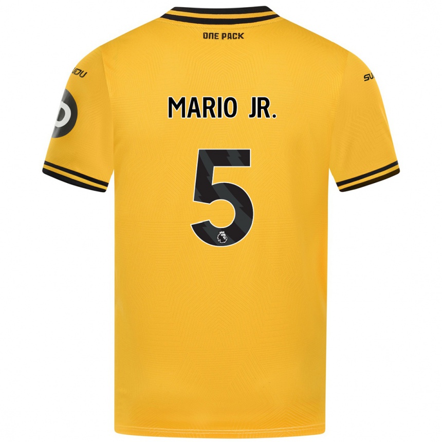 Homme Football Maillot Mario Lemina #5 Jaune Tenues Domicile 2024/25