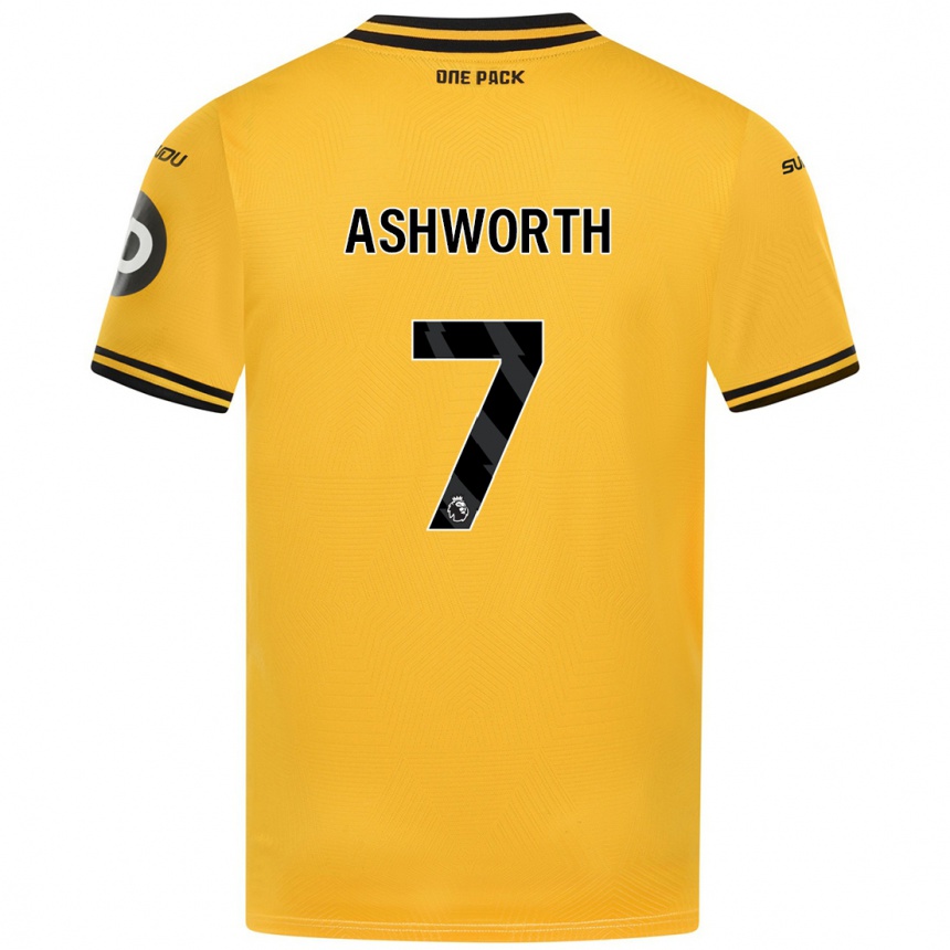 Homme Football Maillot Fin Ashworth #7 Jaune Tenues Domicile 2024/25