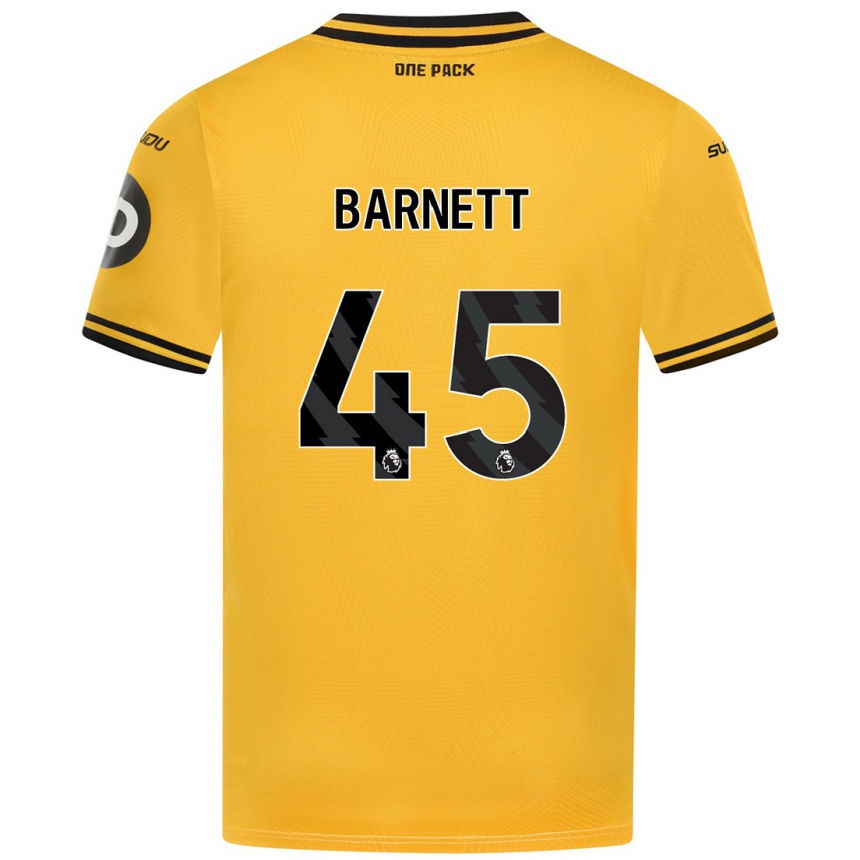 Homme Football Maillot Ty Barnett #45 Jaune Tenues Domicile 2024/25