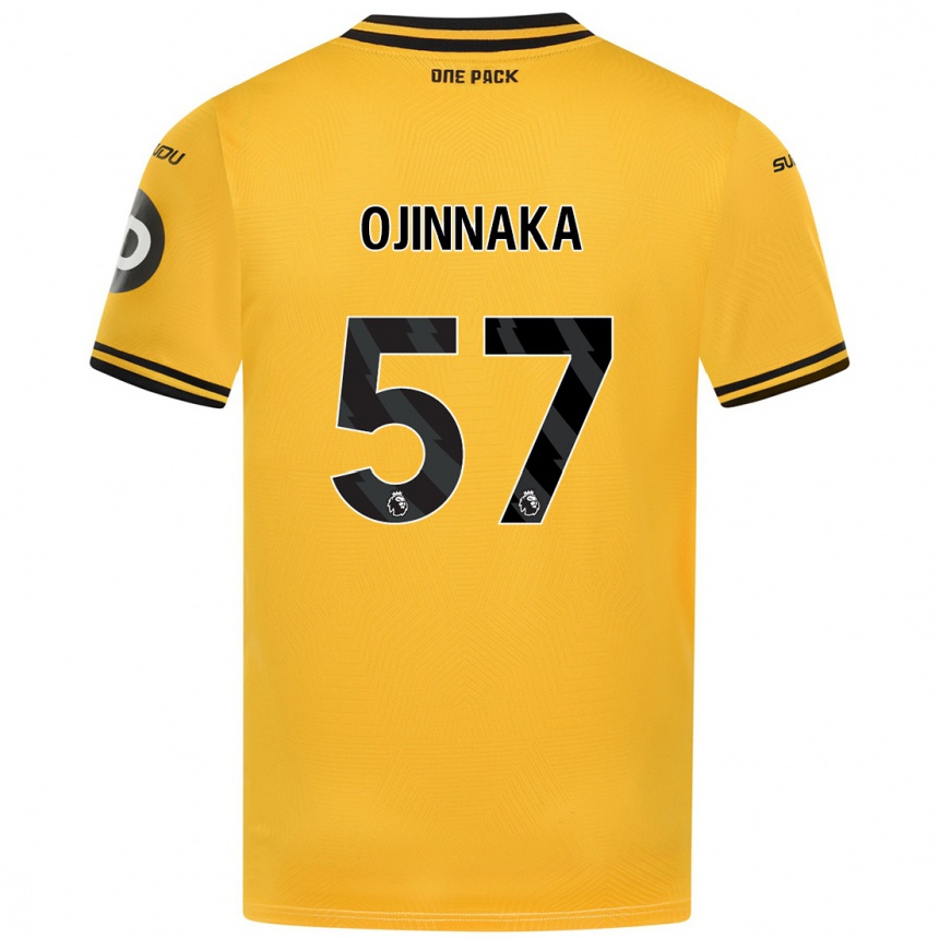 Homme Football Maillot Temple Ojinnaka #57 Jaune Tenues Domicile 2024/25