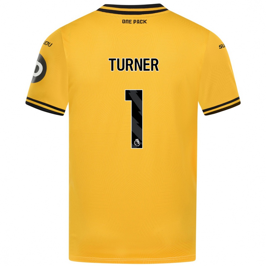 Homme Football Maillot Shannon Turner #1 Jaune Tenues Domicile 2024/25