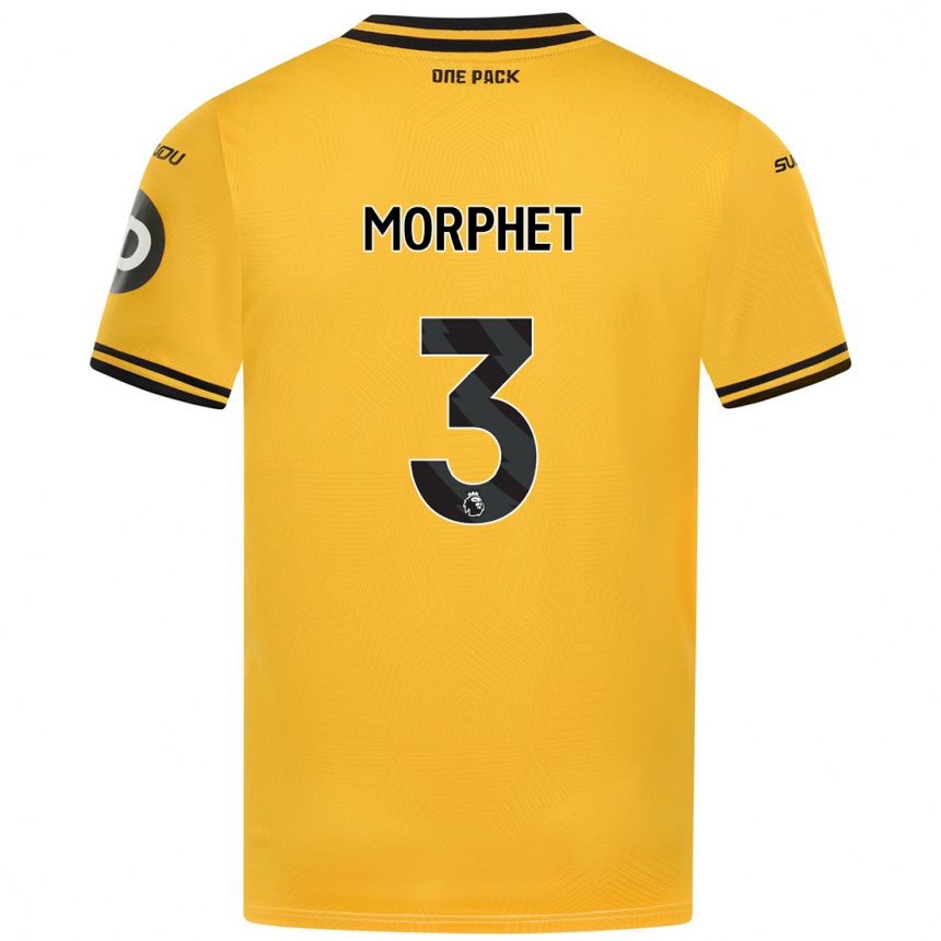 Homme Football Maillot Anna Morphet #3 Jaune Tenues Domicile 2024/25