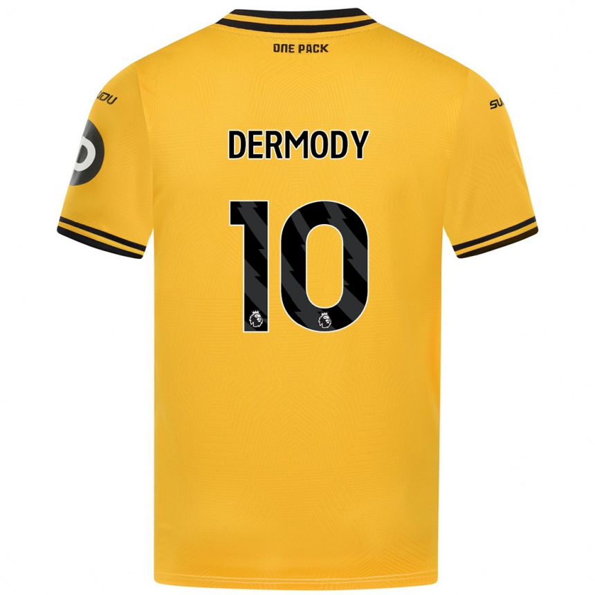 Homme Football Maillot Helen Dermody #10 Jaune Tenues Domicile 2024/25