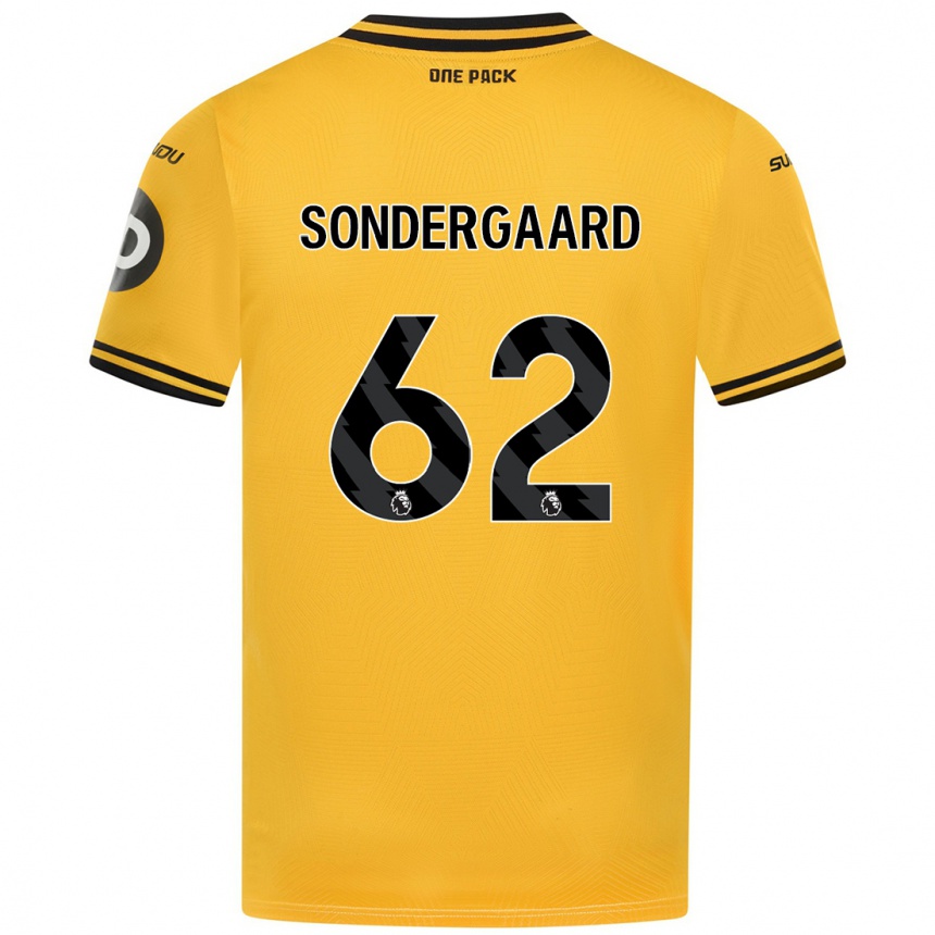 Homme Football Maillot Andreas Sondergaard #62 Jaune Tenues Domicile 2024/25