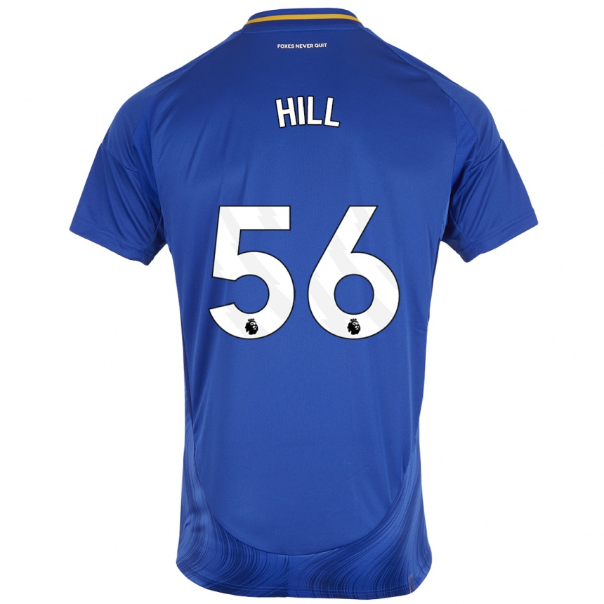 Homme Football Maillot Deniche Hill #56 Bleu Blanc Tenues Domicile 2024/25