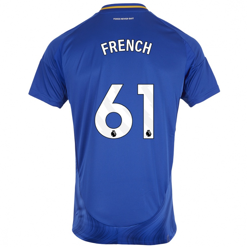 Homme Football Maillot Harry French #61 Bleu Blanc Tenues Domicile 2024/25