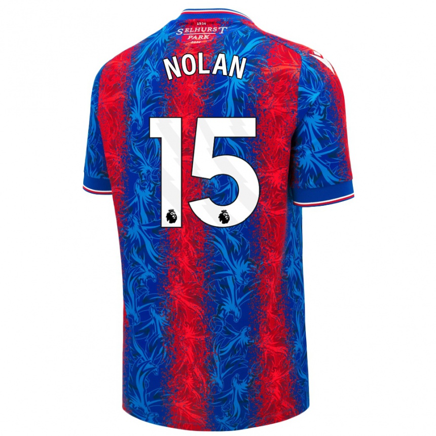 Homme Football Maillot Hayley Nolan #15 Rayures Rouges Et Bleues Tenues Domicile 2024/25