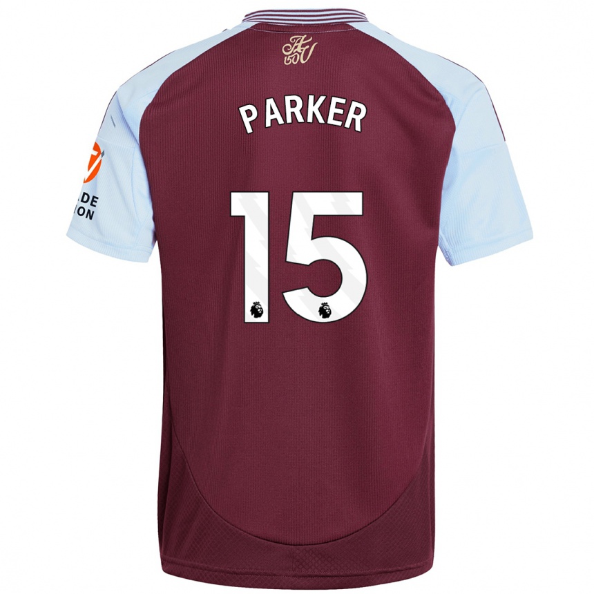 Homme Football Maillot Lucy Parker #15 Bordeaux Bleu Ciel Tenues Domicile 2024/25