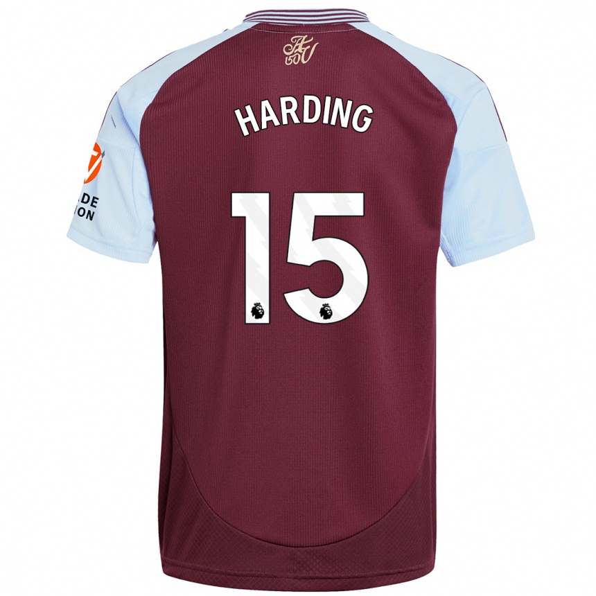 Homme Football Maillot Natasha Harding #15 Bordeaux Bleu Ciel Tenues Domicile 2024/25