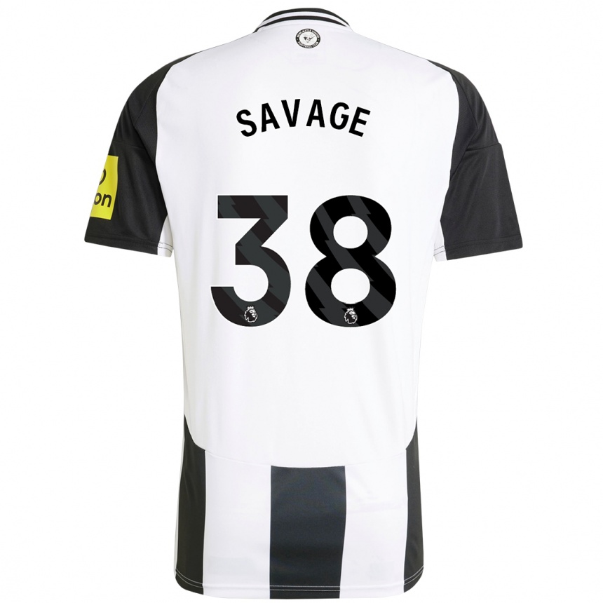 Homme Football Maillot Remi Savage #38 Blanc Noir Tenues Domicile 2024/25