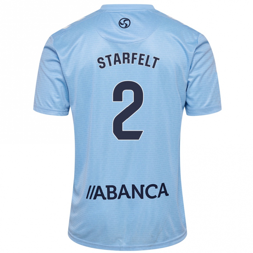 Homme Football Maillot Carl Starfelt #2 Bleu Ciel Tenues Domicile 2024/25