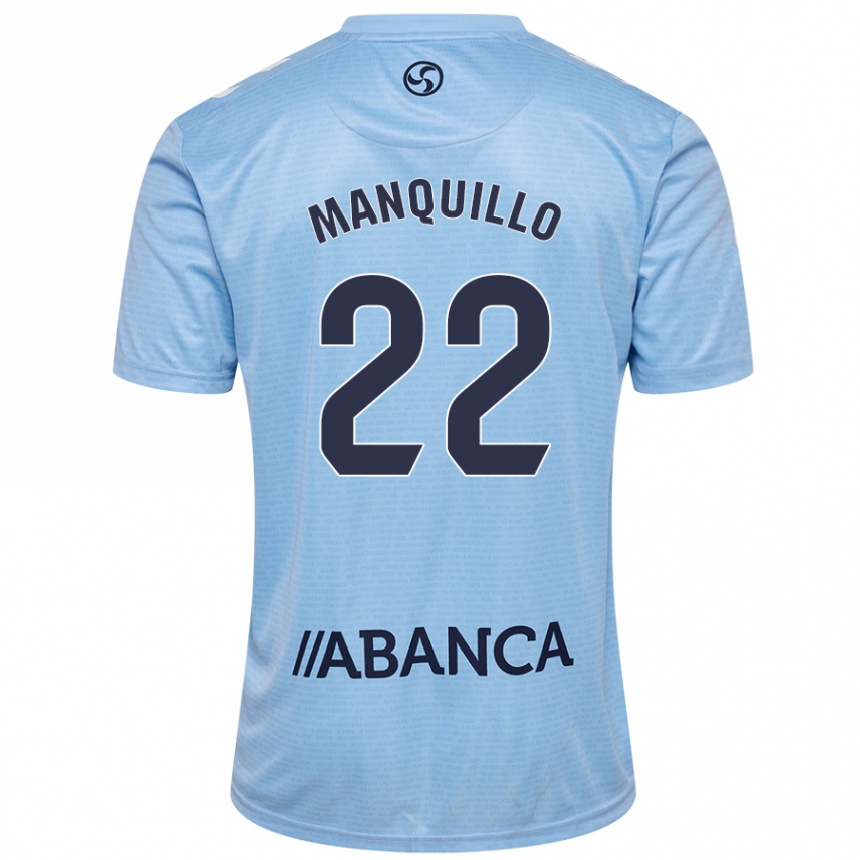 Homme Football Maillot Javier Manquillo #22 Bleu Ciel Tenues Domicile 2024/25