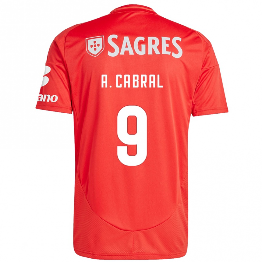 Homme Football Maillot Arthur Cabral #9 Rouge Blanc Tenues Domicile 2024/25