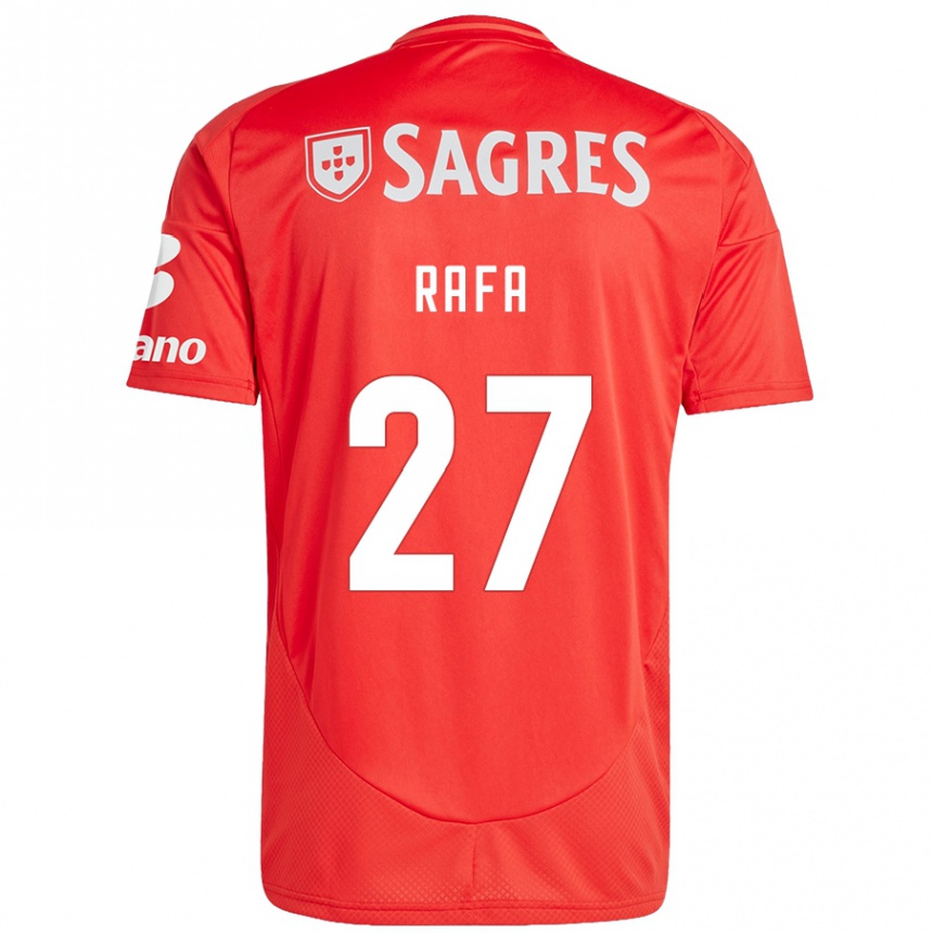 Homme Football Maillot Rafa Silva #27 Rouge Blanc Tenues Domicile 2024/25