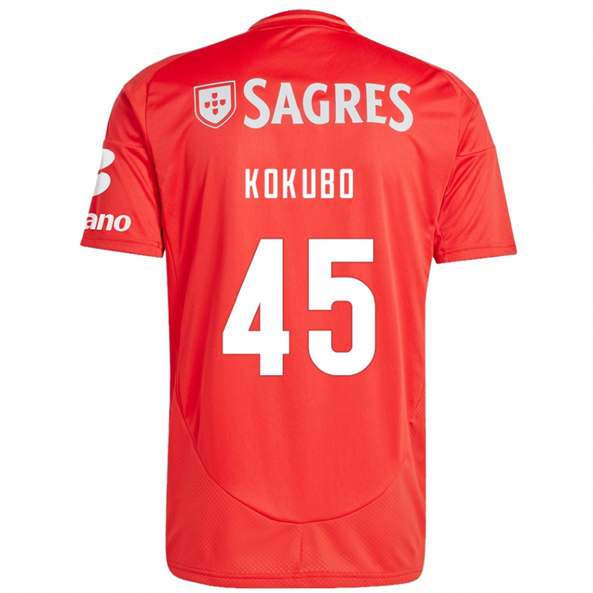 Homme Football Maillot Leo Kokubo #45 Rouge Blanc Tenues Domicile 2024/25