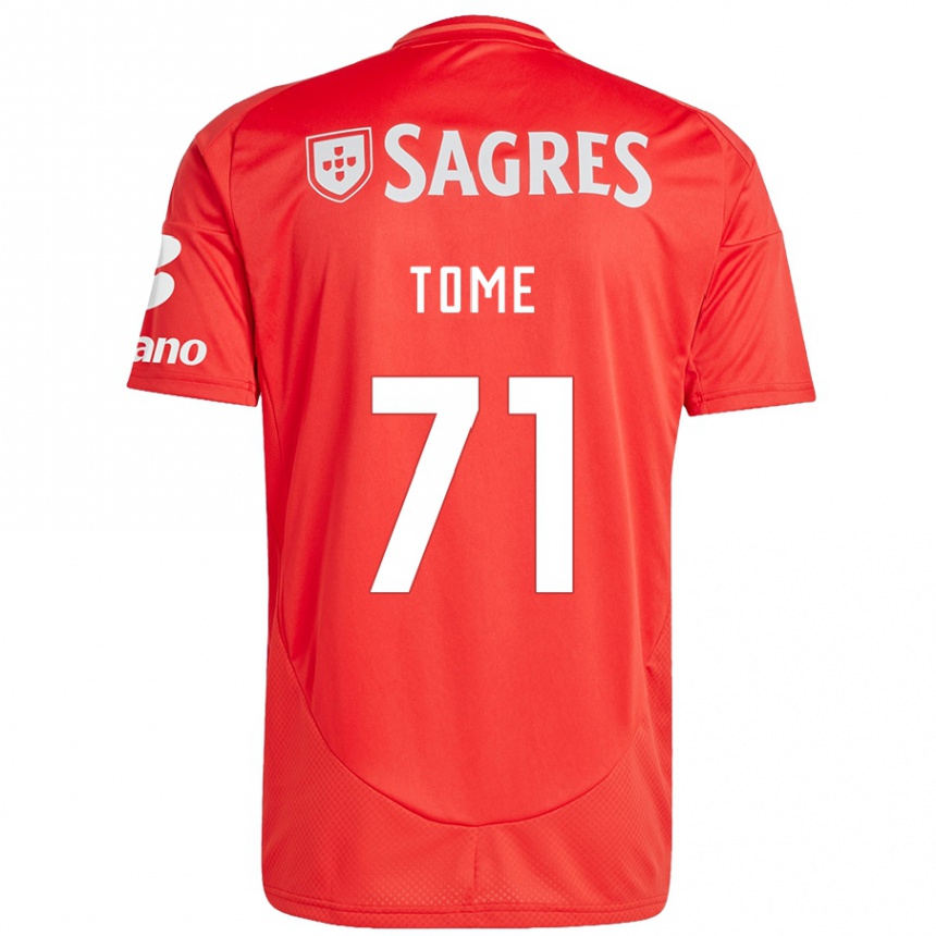 Homme Football Maillot João Tomé #71 Rouge Blanc Tenues Domicile 2024/25