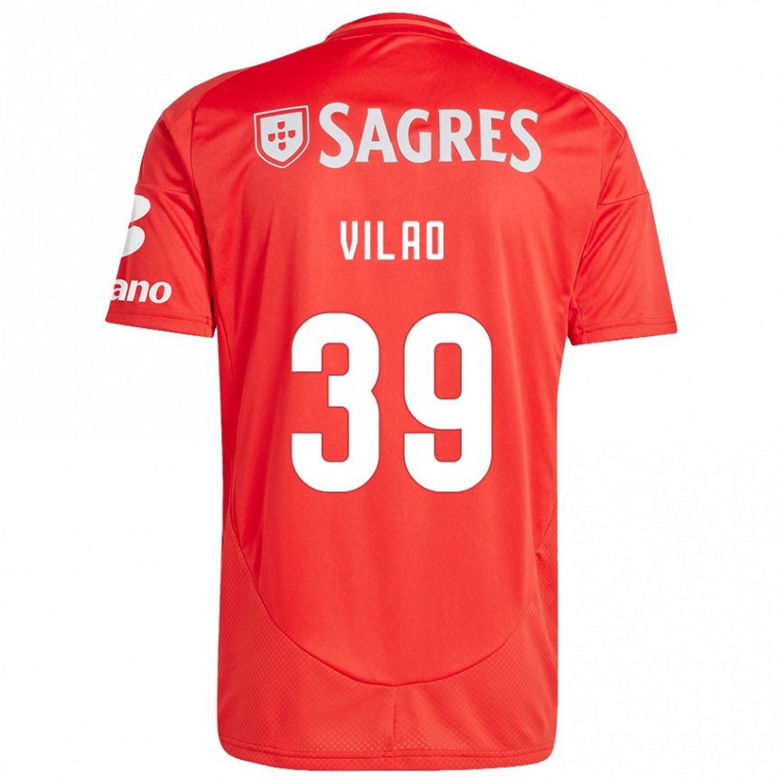 Homme Football Maillot Carolina Vilao #39 Rouge Blanc Tenues Domicile 2024/25