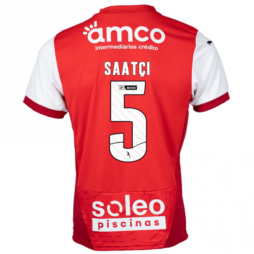 Homme Football Maillot Serdar Saatçı #5 Rouge Blanc Tenues Domicile 2024/25