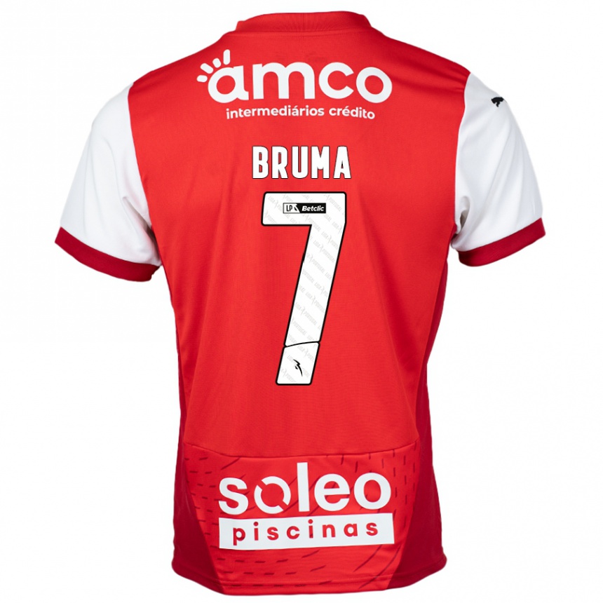 Homme Football Maillot Bruma #7 Rouge Blanc Tenues Domicile 2024/25