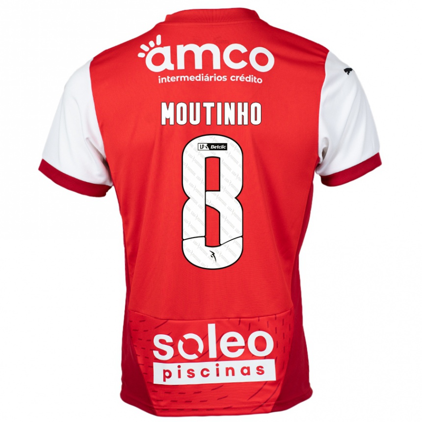 Homme Football Maillot João Moutinho #8 Rouge Blanc Tenues Domicile 2024/25