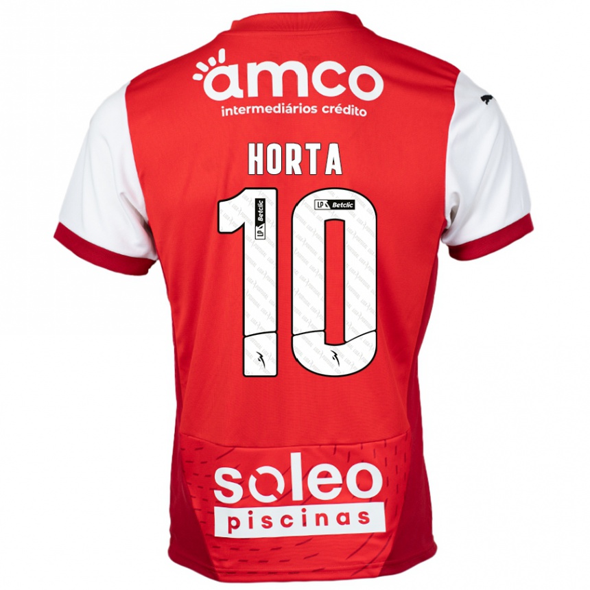 Homme Football Maillot André Horta #10 Rouge Blanc Tenues Domicile 2024/25