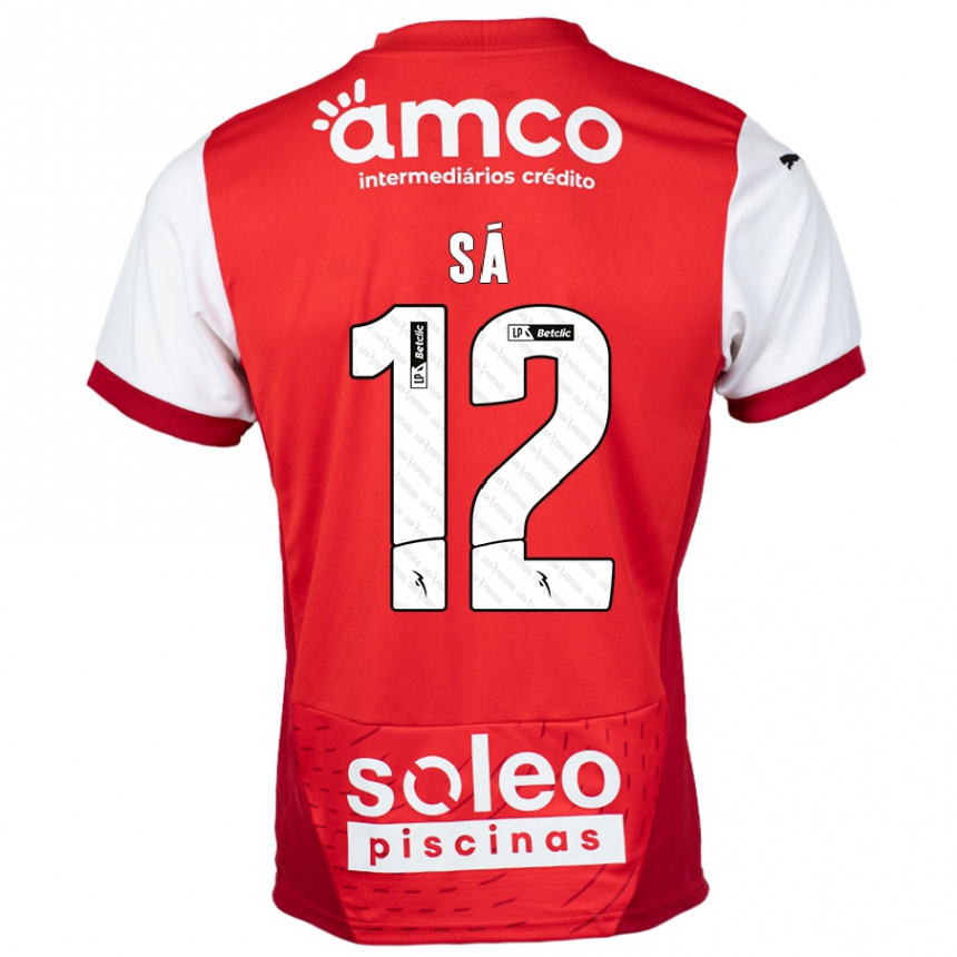 Homme Football Maillot Tiago Sá #12 Rouge Blanc Tenues Domicile 2024/25