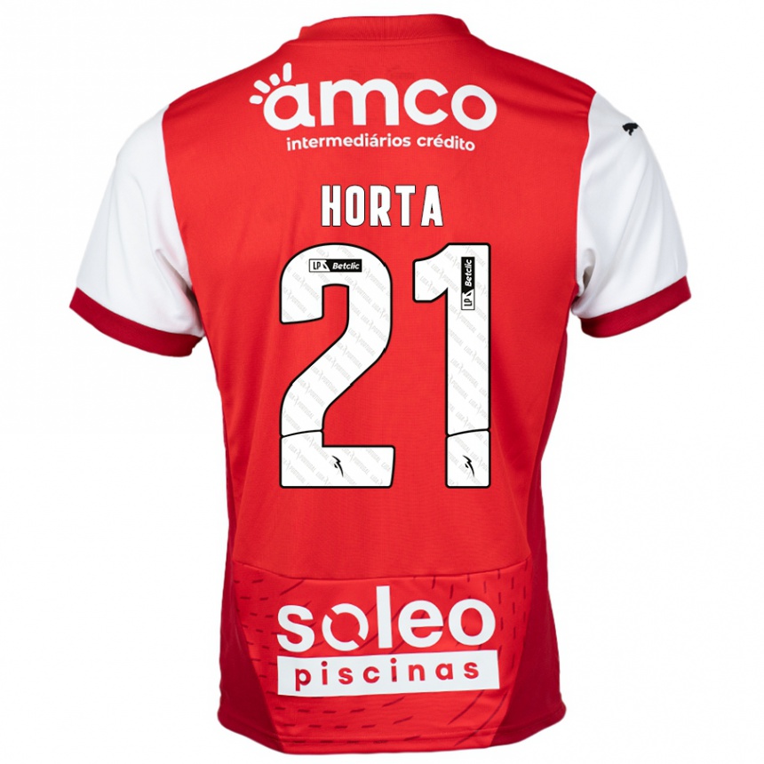 Homme Football Maillot Ricardo Horta #21 Rouge Blanc Tenues Domicile 2024/25