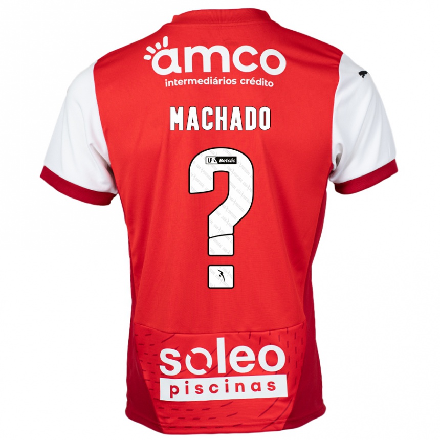 Homme Football Maillot Afonso Machado #0 Rouge Blanc Tenues Domicile 2024/25