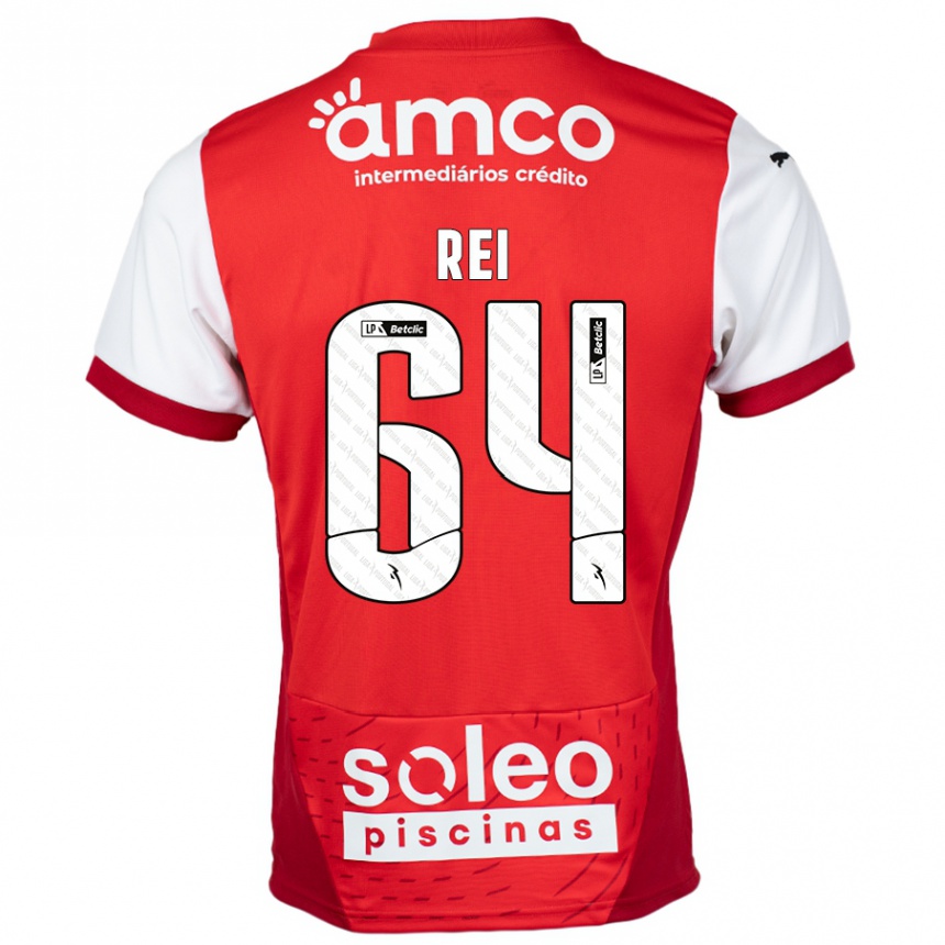 Homme Football Maillot Ricardo Rei #64 Rouge Blanc Tenues Domicile 2024/25