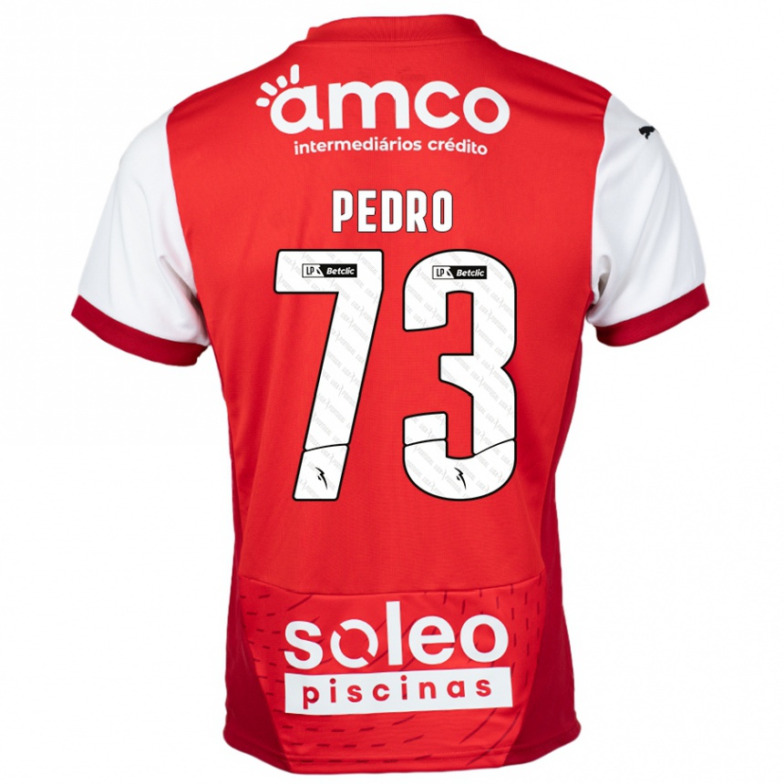 Homme Football Maillot Zé Pedro #73 Rouge Blanc Tenues Domicile 2024/25